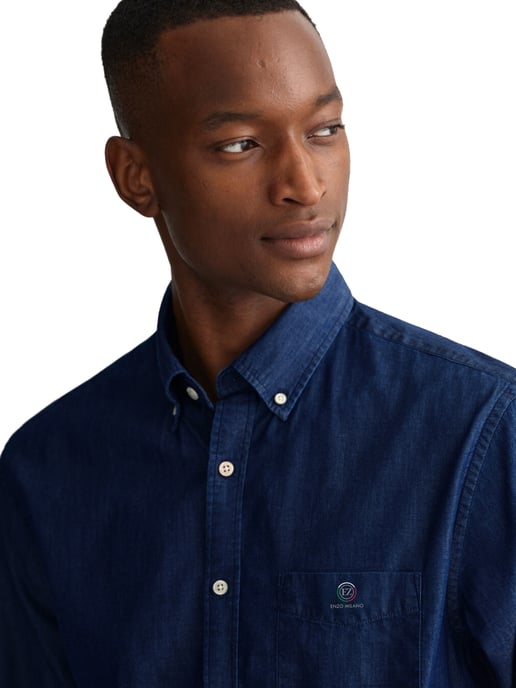 Enzo | Camisa de mezclilla de corte regular para hombre - Image 3