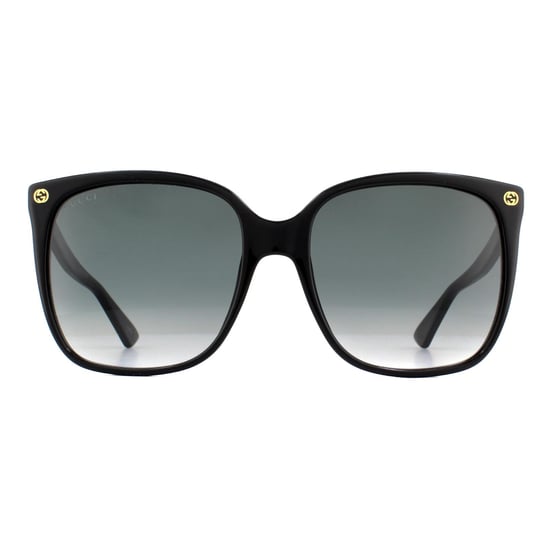 Gafas de sol cuadradas Gucci para mujer en negro y gris degradado - Image 1