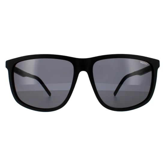 Hugo de Hugo Boss Gafas de Sol Rectangulares para Hombre en Negro Mate y Gris - Image 1