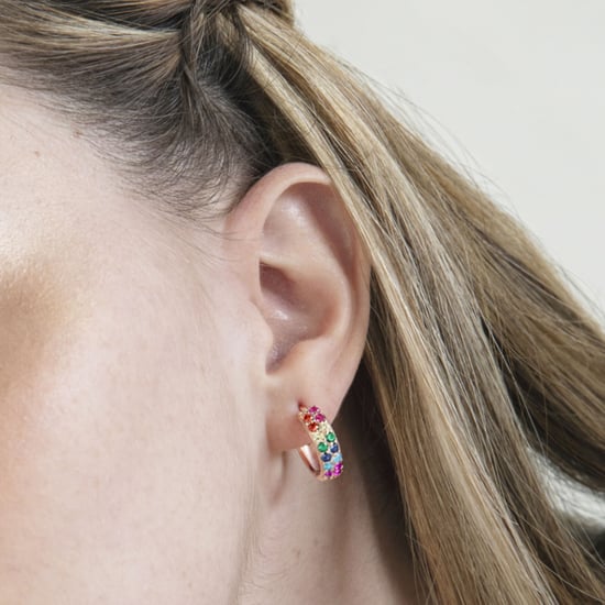 Pendientes Luxenter de Plata de Ley 925 con Circonita Multicolor acabados en oro rosa de 18K - Imewa - Image 4