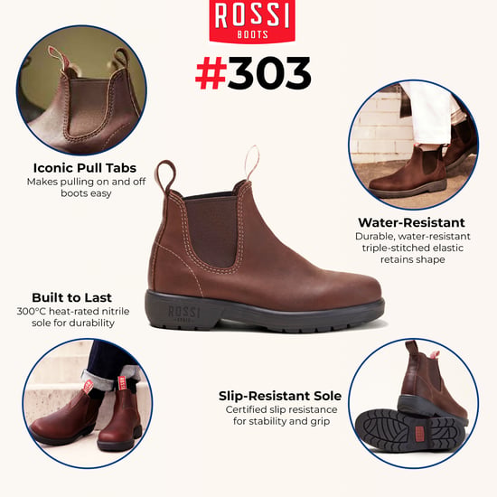 Botas Chelsea de piel color marrón secuoya Rossi 303 Endura - Image 2