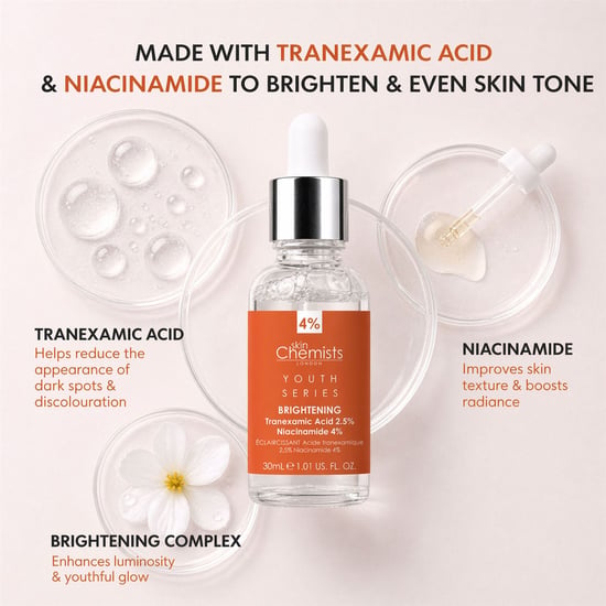 skinChemists Sérum iluminador antiedad con ácido tranexámico al 2,5 % y niacinamida al 4 % (30 ml) - Image 3