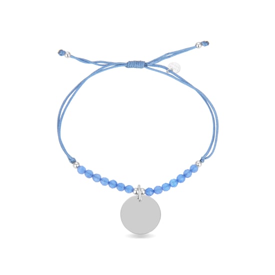Pulsera Luxenter mi sol de plata de ley 925 y agata azul con acabado en baño de rodio - Image 3