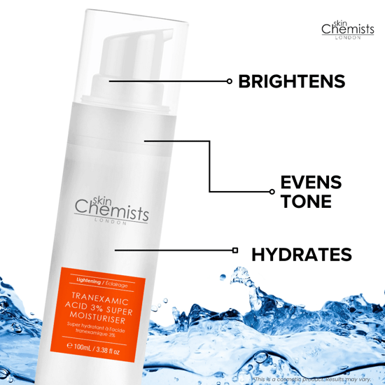 skinChemists Crema hidratante antiedad con ácido tranexámico al 3%, 100 ml. - Image 2