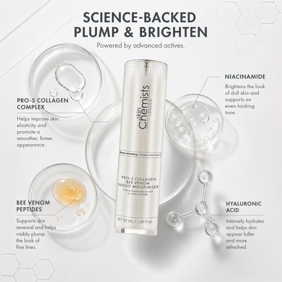 skinChemists Pro5 Colágeno Veneno de Abeja Hidratante de Noche 50ml - Image 3