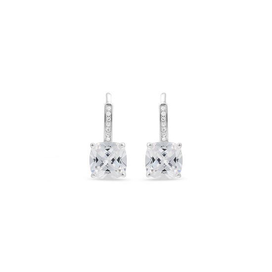 Pendientes Luxenter, mathzi de plata de ley 925 y circonita brillante acabado baño rodio - Image 1