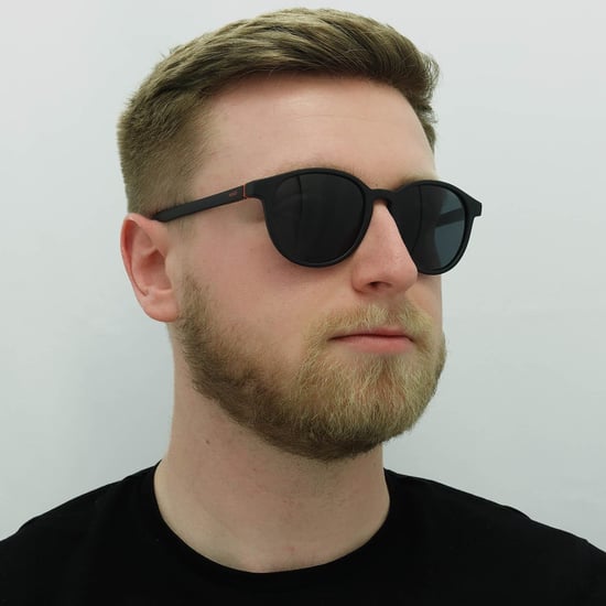 Gafas de sol Hugo by Hugo Boss Round Hombre negro mate gris - Image 5