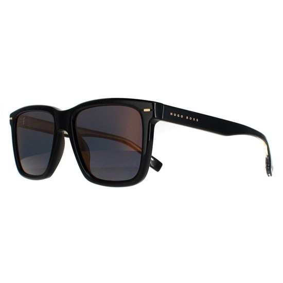 Hugo Boss Cuadrado Hombre Negro Marrón Oro Espejado Boss 1317/S - Image 2
