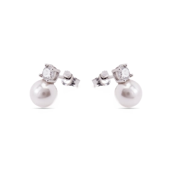 Pendientes Luxenter de Plata de Ley 925 con Perla Blanca acabados en rodio - Sikon - Image 3
