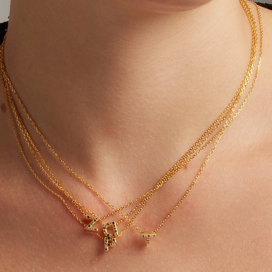 Collar Luxenter de Plata de Ley 925 con Circonita Multicolor acabado en oro amarillo de 18K - Alphabet - Image 4
