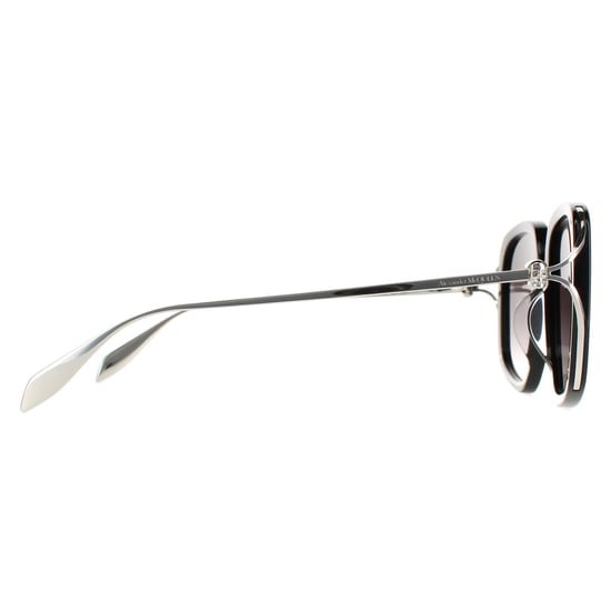 Alexander McQueen Cuadrado señoras negro plata gris degradado am0374s - Image 4
