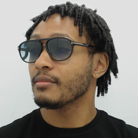 Tom Ford 0447 Jacob 01P Gafas de sol Negro Brillante Azul d�grad� - Image 5