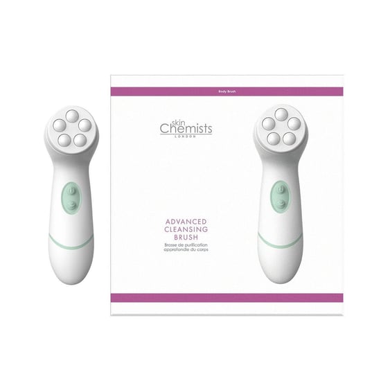 skinChemists Cepillo de limpieza facial y corporal avanzado - 4 cabezales - Image 1
