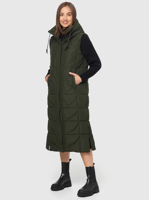 Navahoo chaleco acolchado para mujer Brezelchen – Largo & Cálido - Image 6