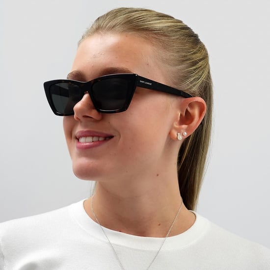 Gafas de sol Saint Laurent Cat Eye para mujer en Habana Oscuro y Gris - Image 6