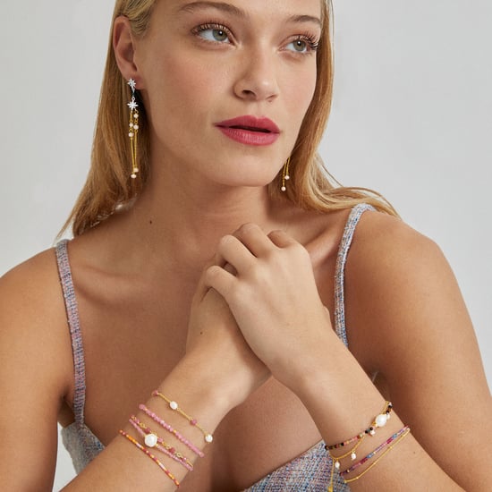 Pulsera Luxenter, ekhao de aleación de metal y turmalina rosa acabado baño oro 18K - Image 2