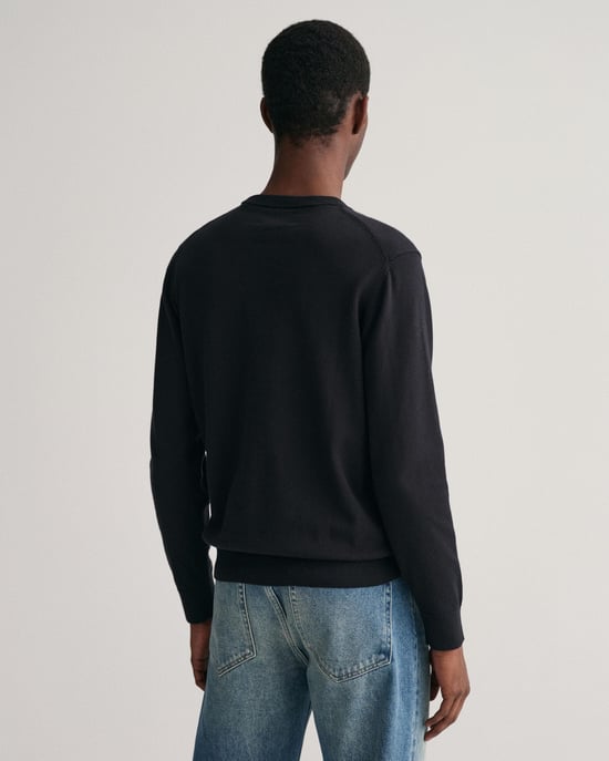 GANT Mens Classic Cotton Crew Neck Jumper - Image 2