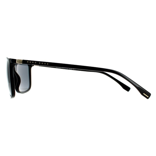 Gafas de sol Hugo Boss Square para hombre en negro, oro y gris - Image 3