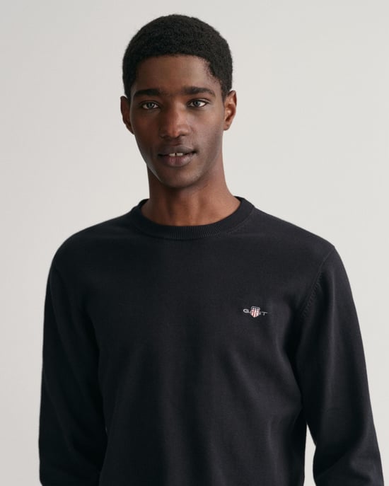 GANT Mens Classic Cotton Crew Neck Jumper - Image 3