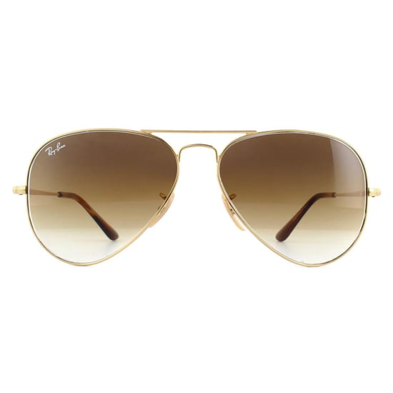 Ray-Ban Gafas de Sol Aviator Metal II RB3689 914751 Gradiente Marrón Dorado - Image 1
