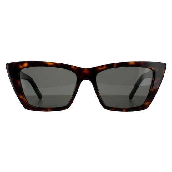 Gafas de sol Saint Laurent Cat Eye para mujer en Habana Oscuro y Gris - Image 1