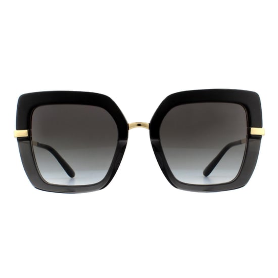 DOLCE & GABBANA Gafas de sol DG4373 32468G TOP Negro Sobre Negro Transparente Gris degradado - Image 1