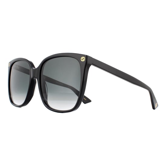 Gafas de sol cuadradas Gucci para mujer en negro y gris degradado - Image 2