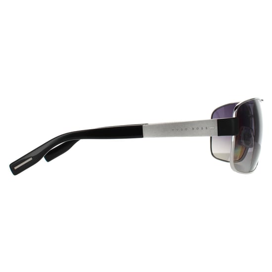 Hugo Boss Wrap Gafas de sol polarizadas con degradado gris rutenio para hombre - Image 4