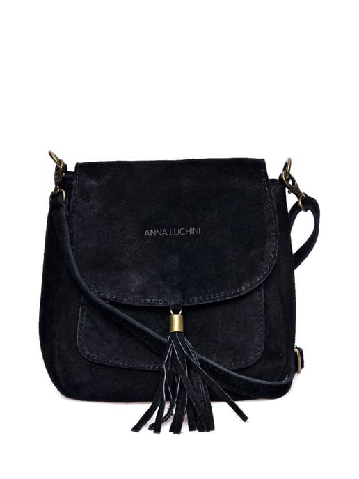 Anna Luchini Negro Bolso de cuero - Image 1