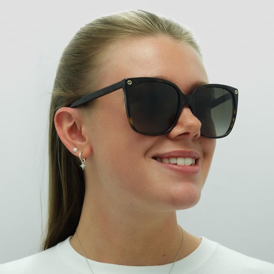 Gafas de sol Gucci Cat Eye Ladies Havana Gray Gracient - Image 5