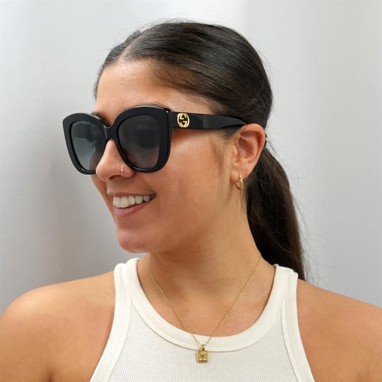 Gafas de sol Gucci Cat Eye para mujer en negro y gris degradado - Image 5