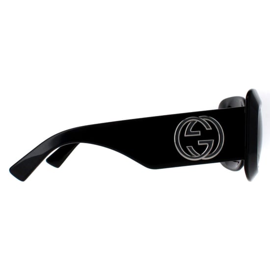 Gucci Cuadrado Mujer Negro con Gris Plata GG1695S - Image 4