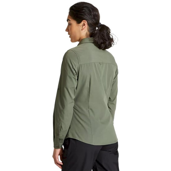Craghoppers Womens/Ladies Expert Kiwi Long-Sleeved Shirt (Dark Cedar Green) - Image 3