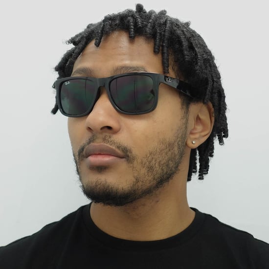 Gafas de sol Ray-Ban Justin 4165 601/71 Negro brillante Verde - Image 4