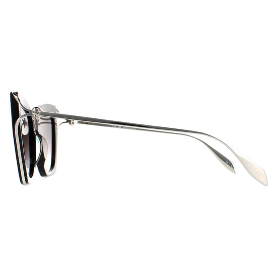 Alexander McQueen Cat Eye Señoras Negro Plata Gris Gradiente AM0375S - Image 3