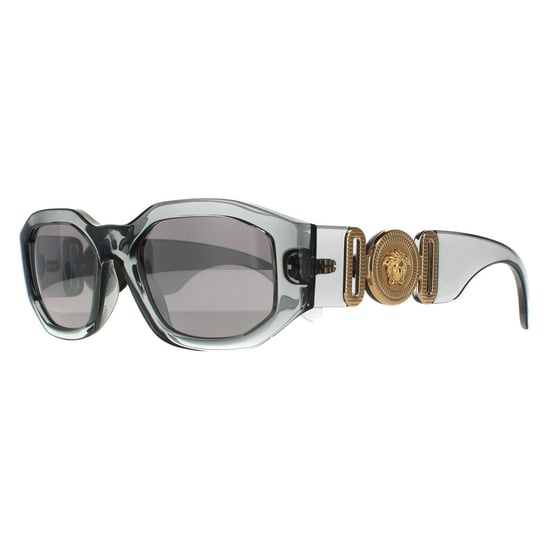 Versace rectángulo unisex transparente gris claro espejo plata ve4361 gafas de sol - Image 2