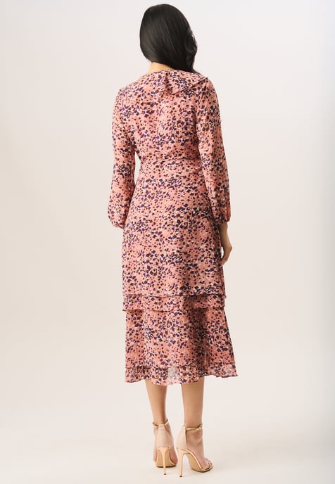 Vestido cruzado con volantes de varios animales - Image 4