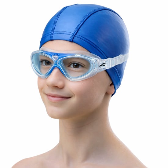 Máscara de natación para niños antiempañante UV de gran visibilidad | Máscara de natación cómoda para niños y niñas - Image 3