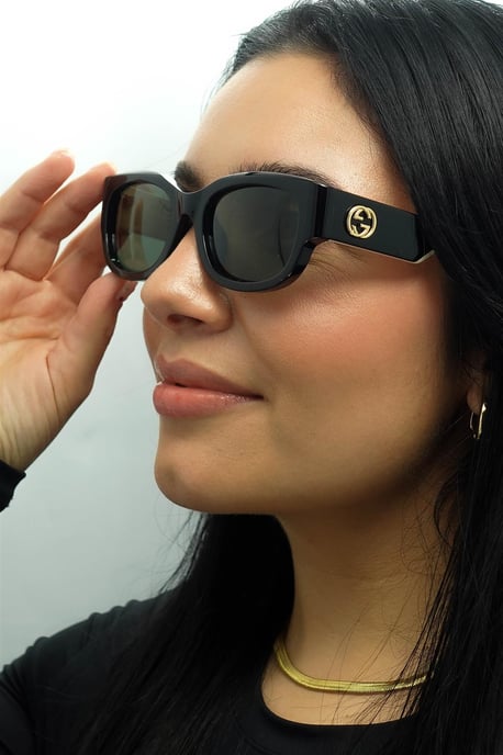 Gucci Cuadrado Mujer Negro con Gris Marfil GG1667SK - Image 5