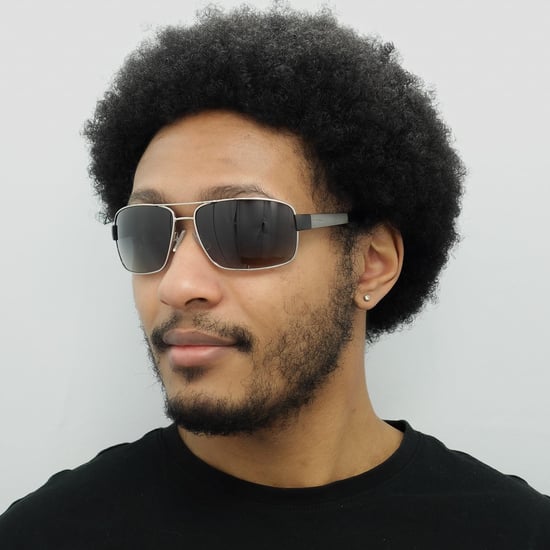 Hugo Boss Wrap Gafas de sol polarizadas con degradado gris rutenio para hombre - Image 6