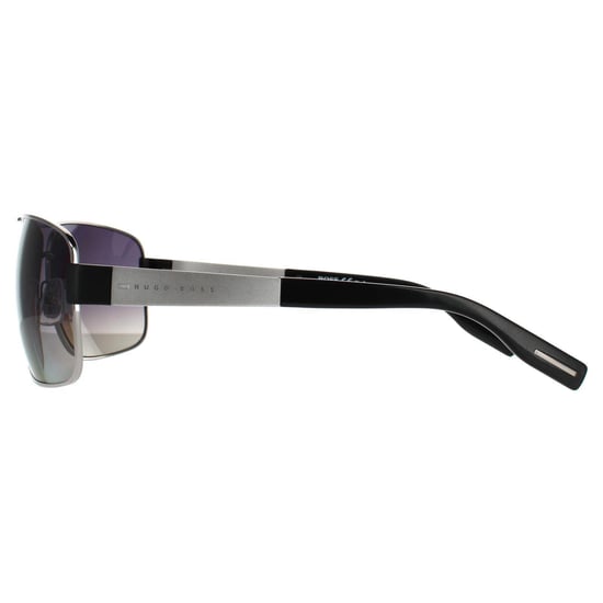 Hugo Boss Wrap Gafas de sol polarizadas con degradado gris rutenio para hombre - Image 3
