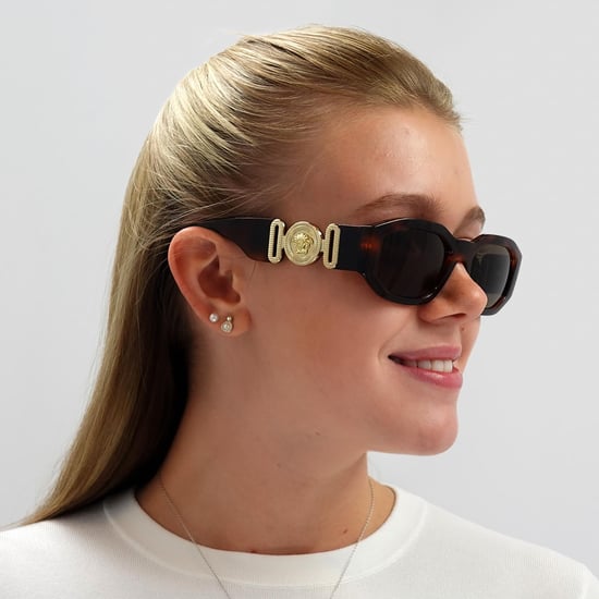 Gafas de sol Versace rectangulares unisex havana marrón oscuro VE4361 - Image 5