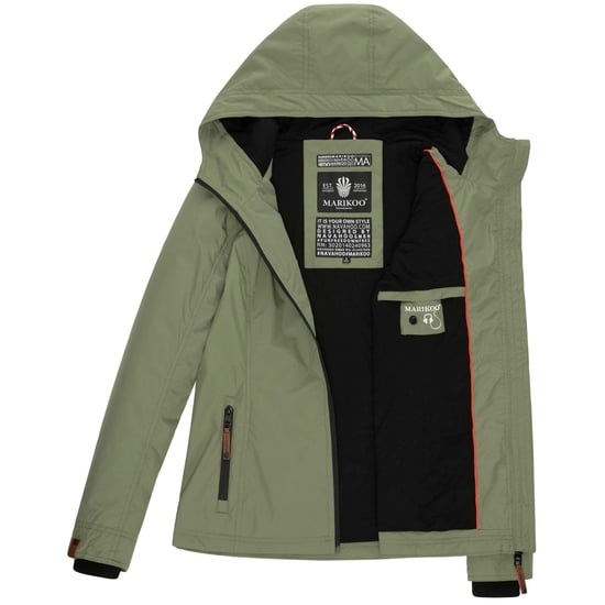 Marikoo chaqueta de entretiempo mujer – Brombeere ligera con capucha - Image 6