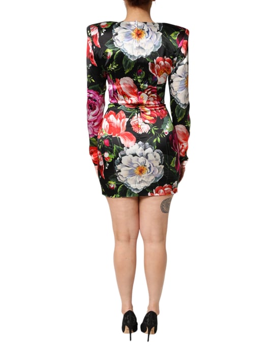 Vestido con Estampado Floral y Hombros Almidonados - Image 3