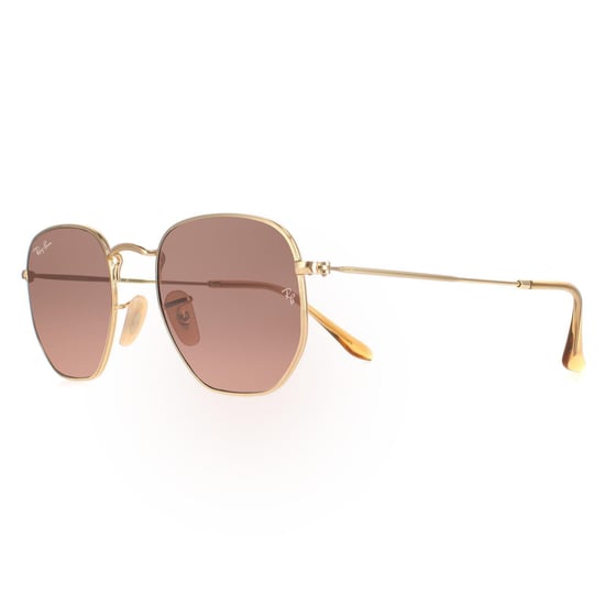 Ray-Ban Square unisex oro pulido gradiente marrón hexagonal rb3548n - Image 2