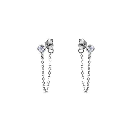 Pendientes Luxenter  de Plata de Ley 925 con Circonita Brillante acabados en rodio - Essential - Image 3