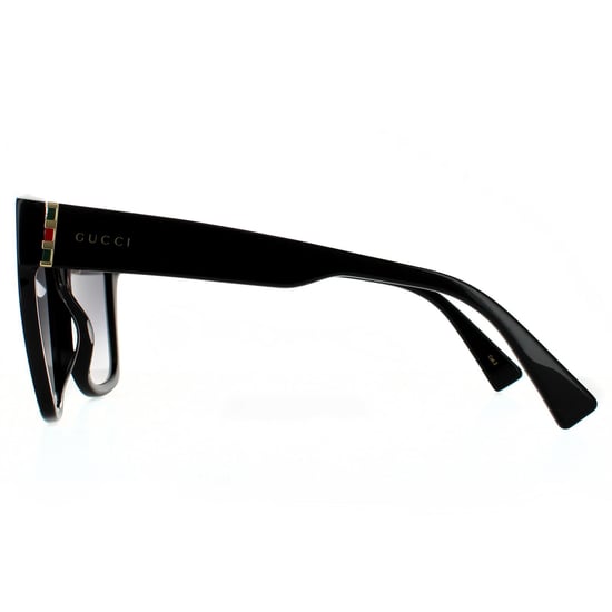 Gafas de sol Gucci Square para mujer en negro y gris degradado - Image 3