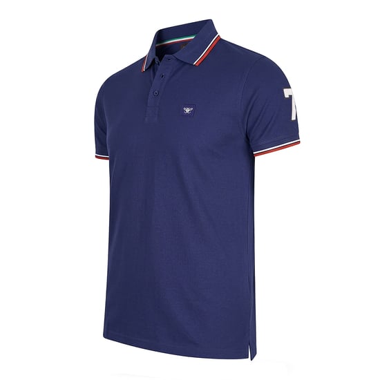 Cappuccino Italia Polo SS Con Aplicación Piqué Azul - Image 2