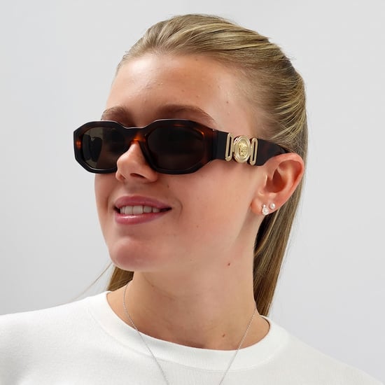 Gafas de sol Versace rectangulares unisex havana marrón oscuro VE4361 - Image 6