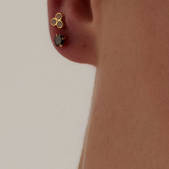 Pendientes Luxenter, otieno de plata de ley 925 y circonita onix acabado baño oro 18K - Image 4
